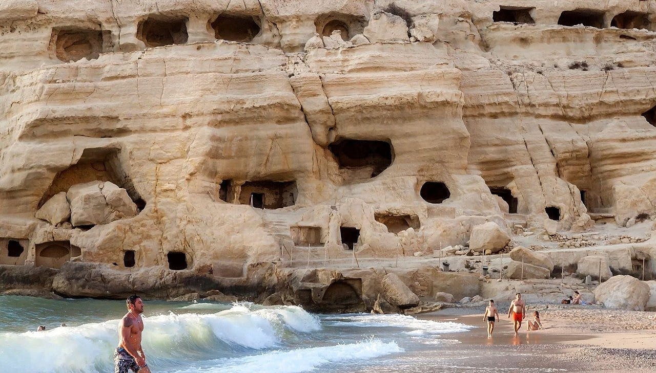 VIP tour of ancient palaces, Minoan wine routes and Matala Beach