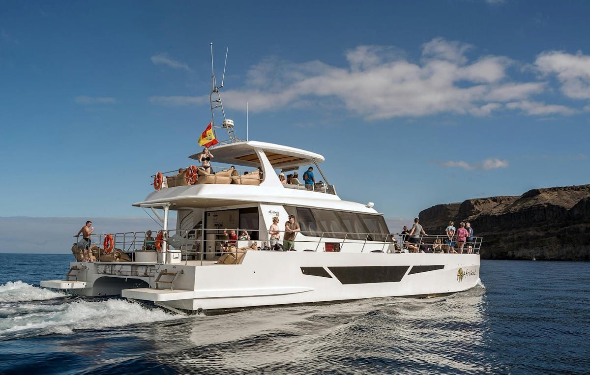 Catamaran middagcruise langs de kustlijn vanaf Gran Canaria