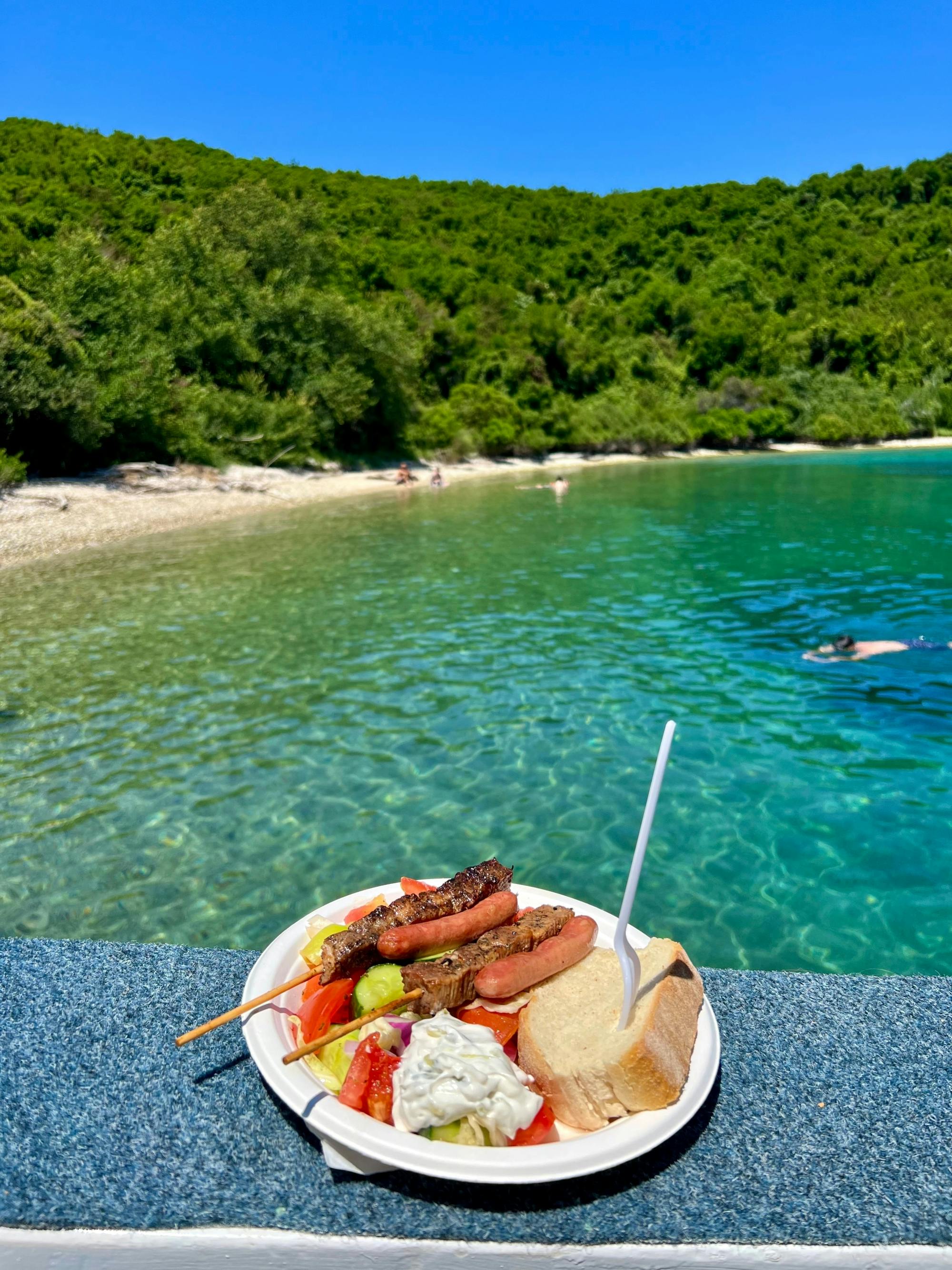 Corfu Blue Caves cruise with swim stops, lunch and optional transfers