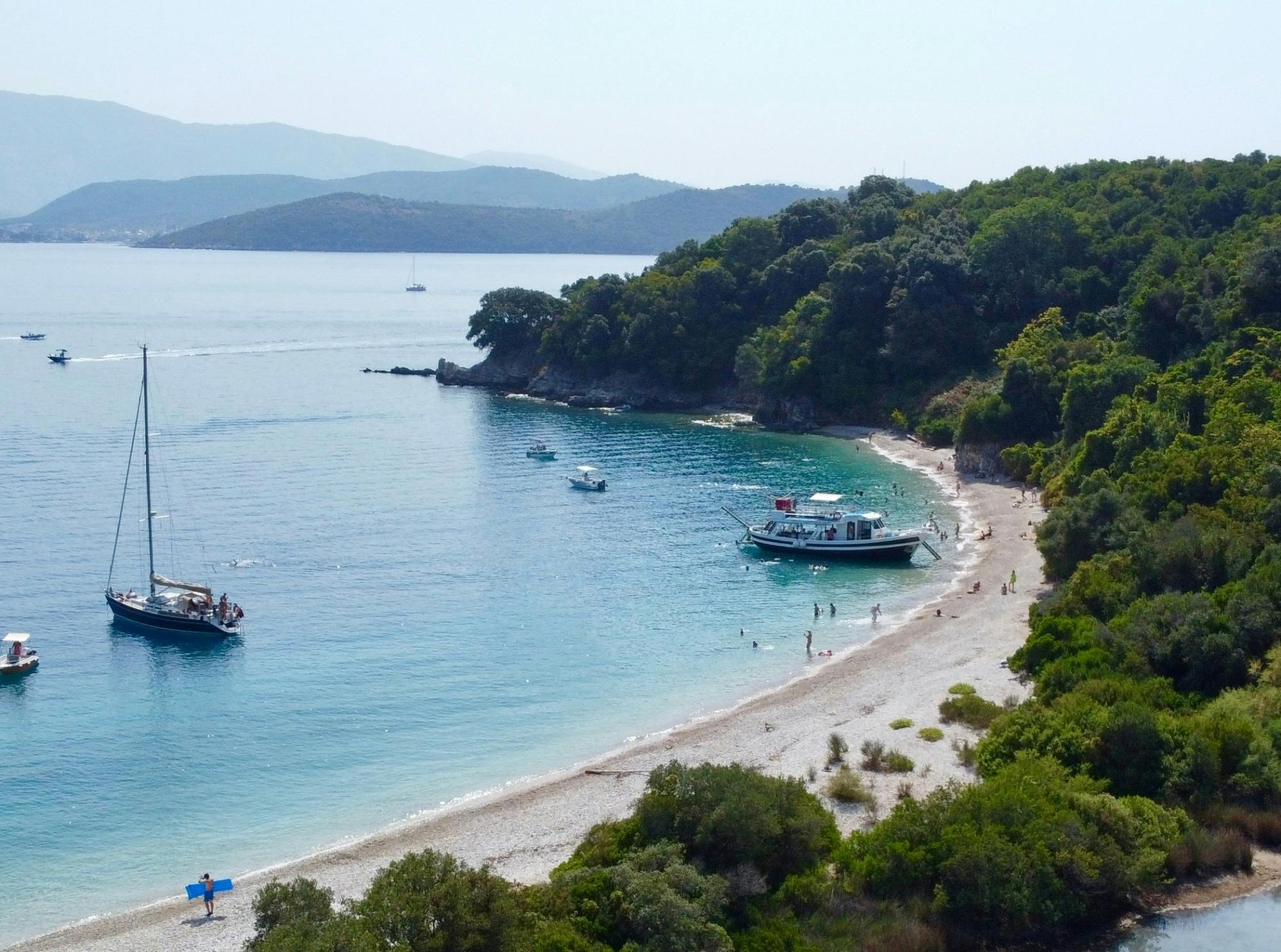 Corfu Blue Caves cruise with swim stops, lunch and optional transfers