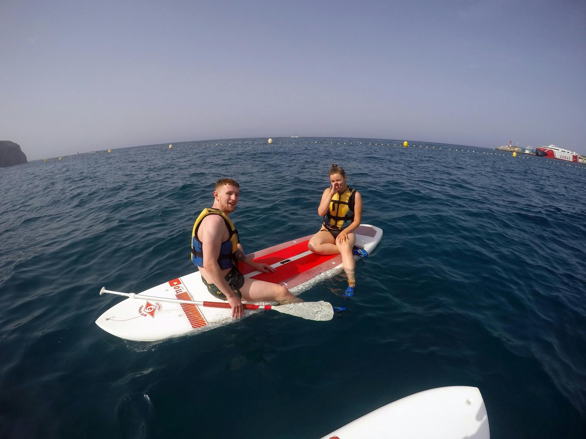 Stand-up paddle private lesson two-hours for two people