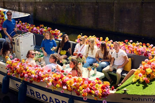 Amsterdam flower boat canal cruise