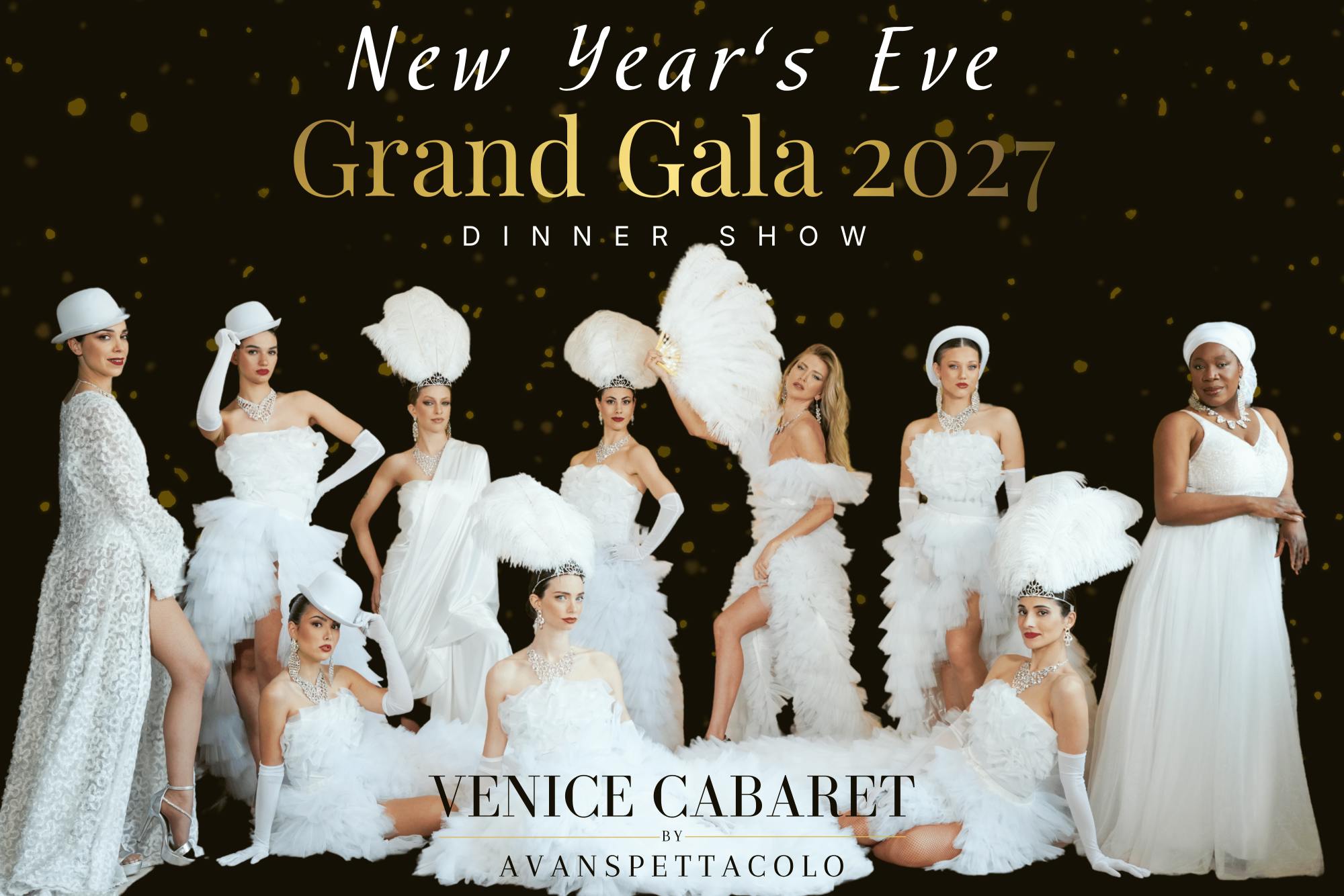 Grand gala et dîner-spectacle de cabaret pour le réveillon du Nouvel An 2027 à Venise