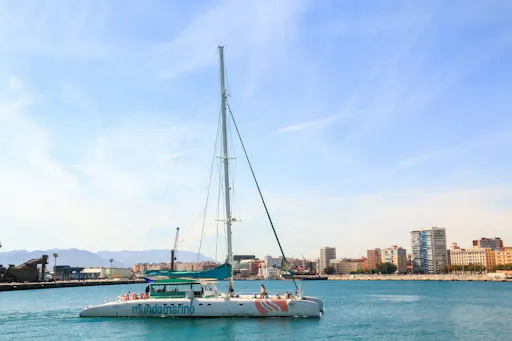 Malaga solar eclipse catamaran cruise