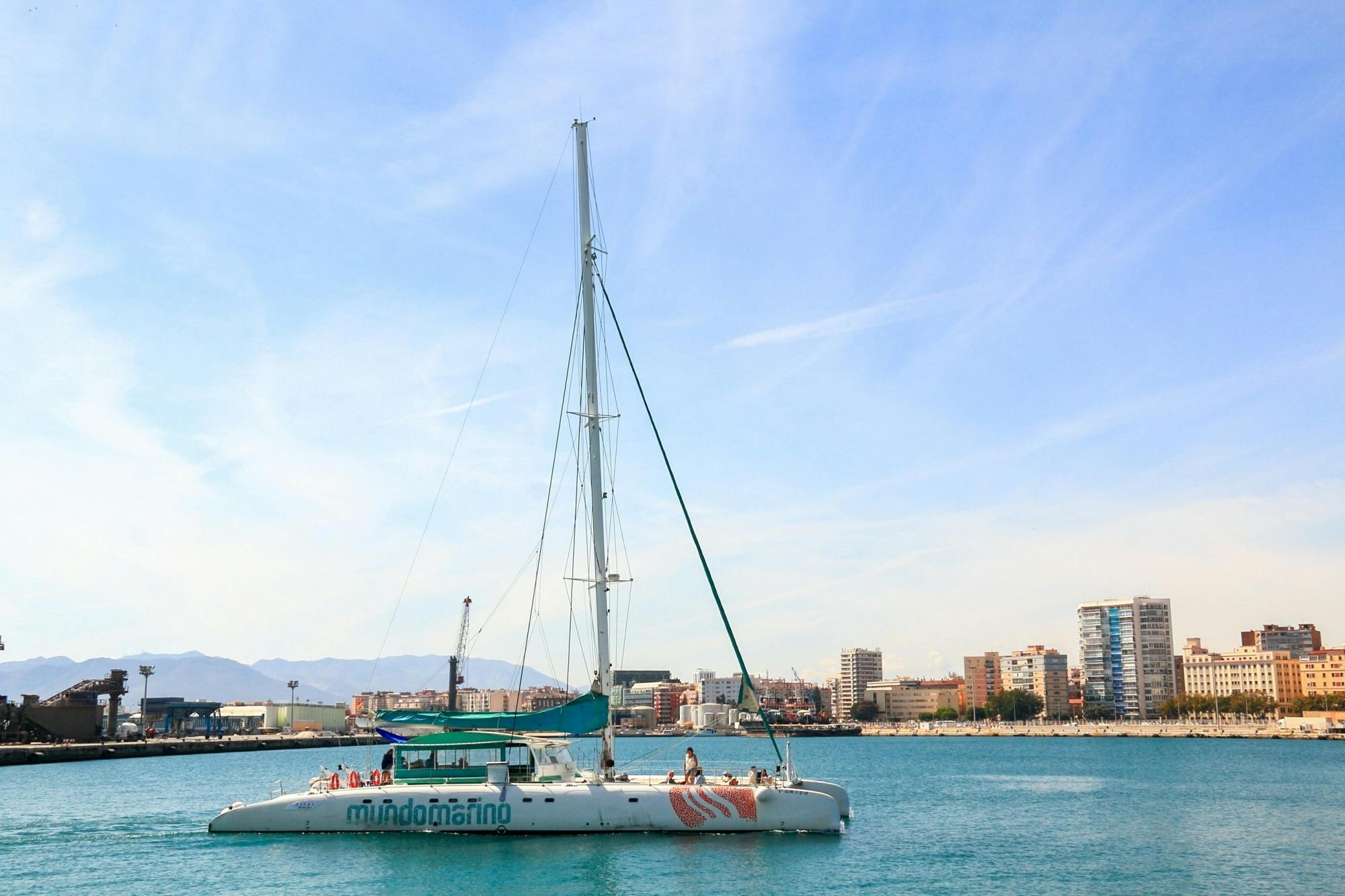 Malaga solar eclipse catamaran cruise