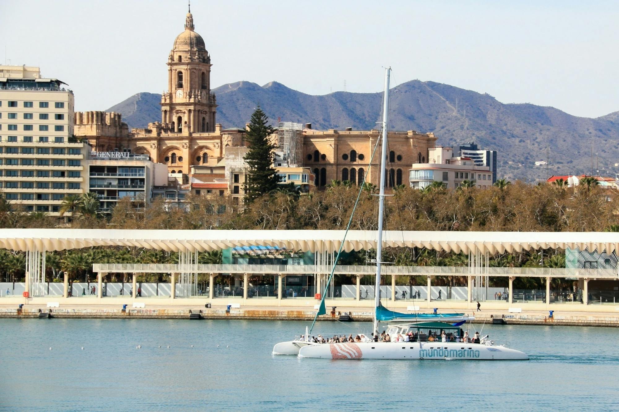 Malaga solar eclipse catamaran cruise