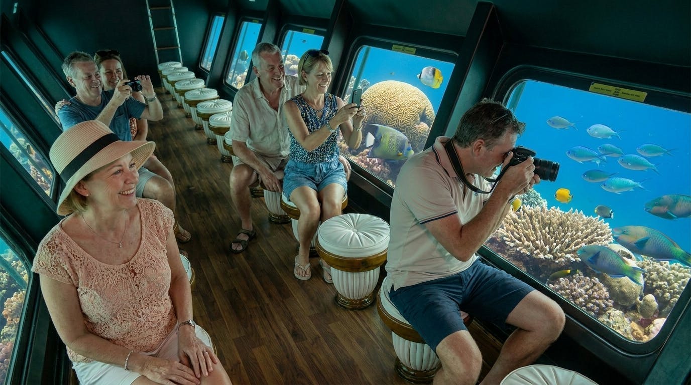 Esperienza a bordo del semi-sottomarino Sea Scope dalla baia di Makadi a Hurghada