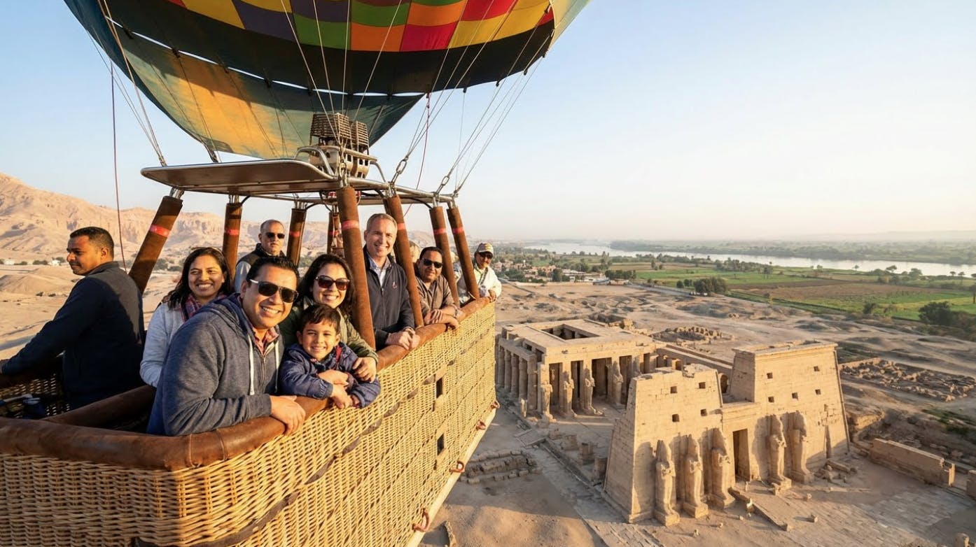 Visite guidée de Louxor au départ d'Hurghada et expérience en montgolfière