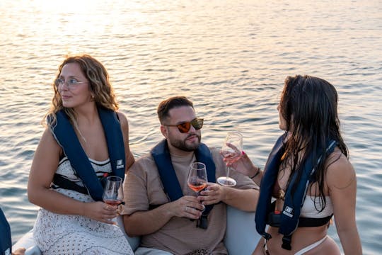 Boat tour on the Guadiana River at sunset