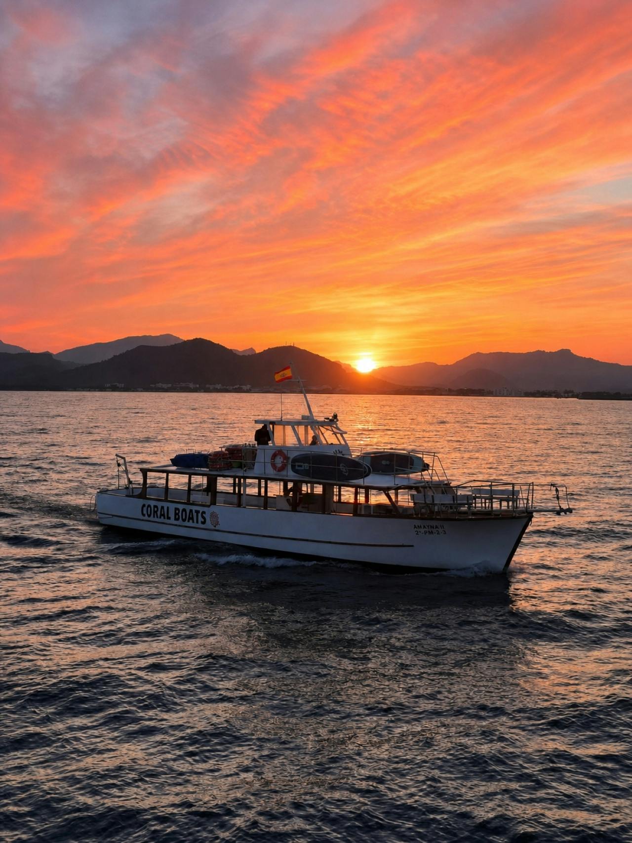 Sunset boat trip in Alcudia Bay with tapas and snorkelling