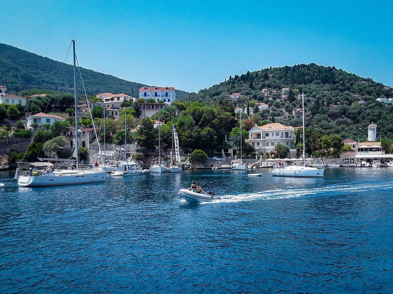 Full-day Ithaca cruise with swim stops