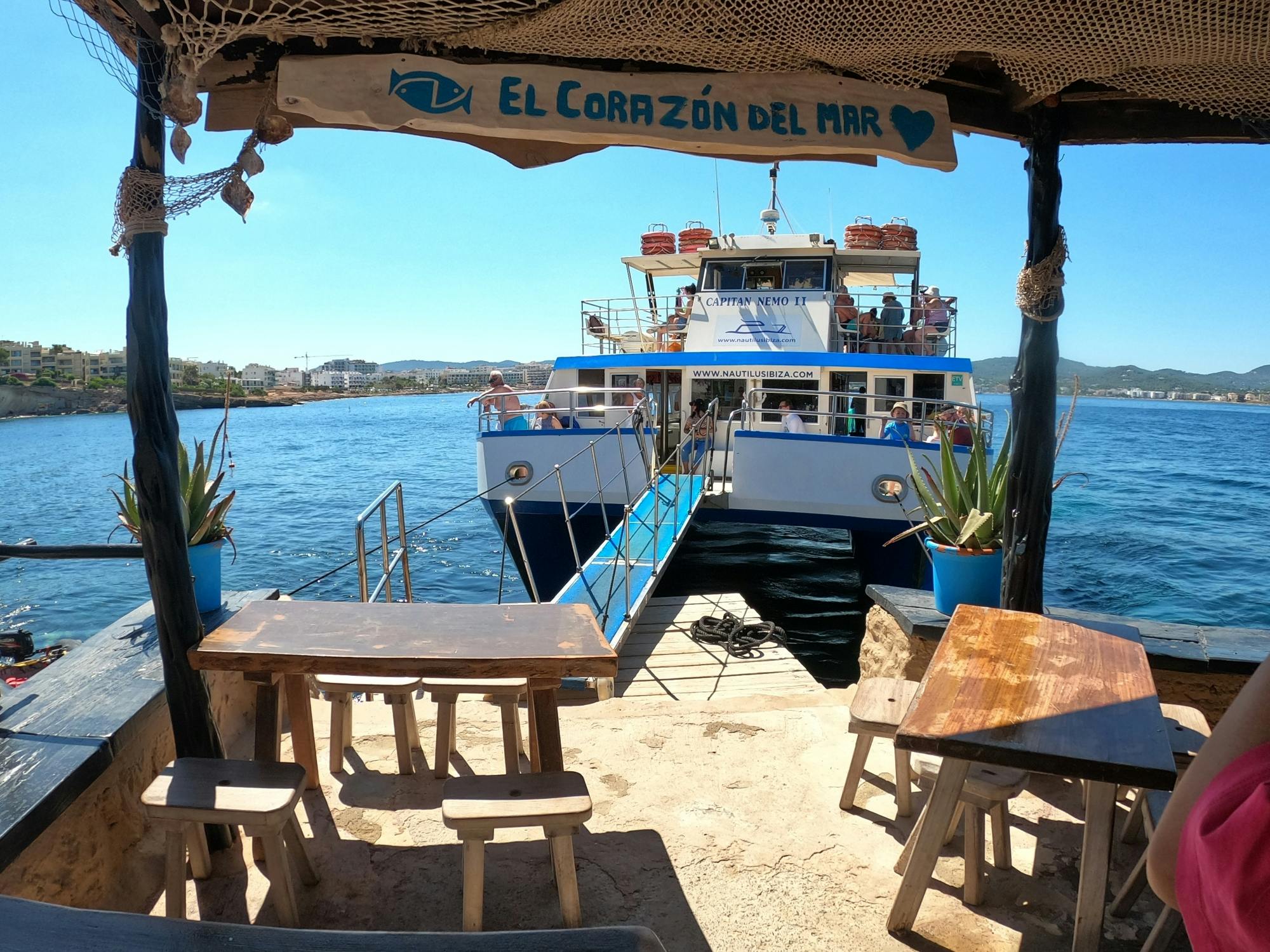 Glass-bottom boat cruise on Ibiza’s west coast