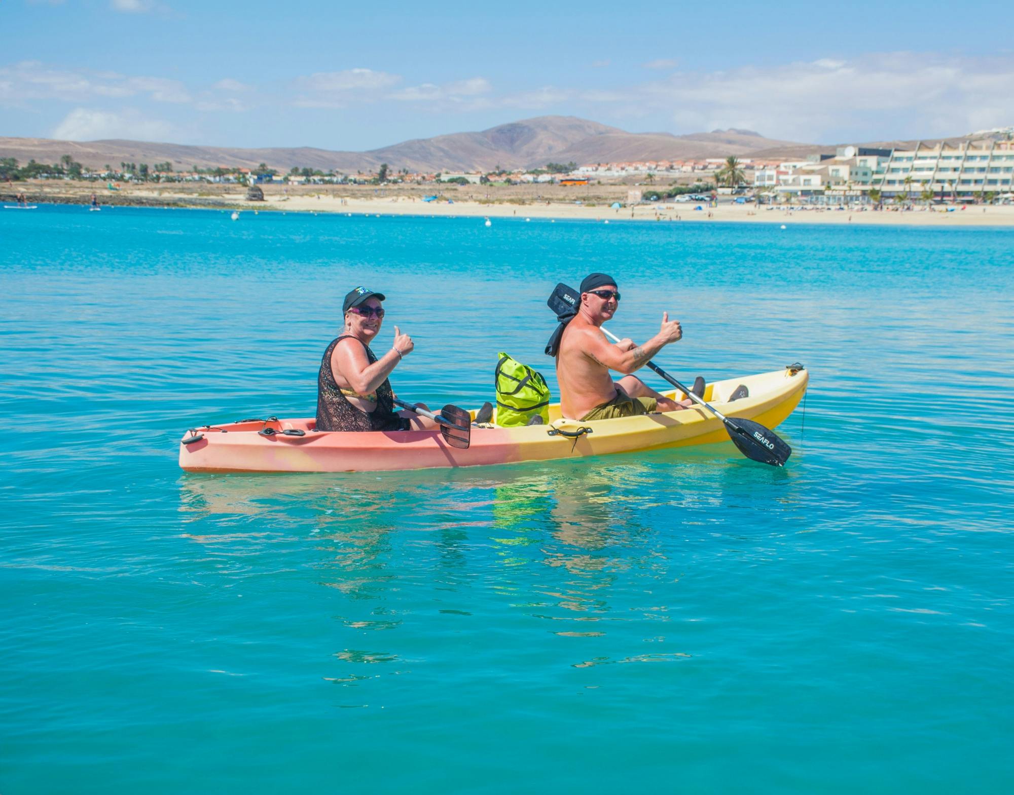Billete para el alquiler de un kayak doble desde el puerto de Caleta de Fuste