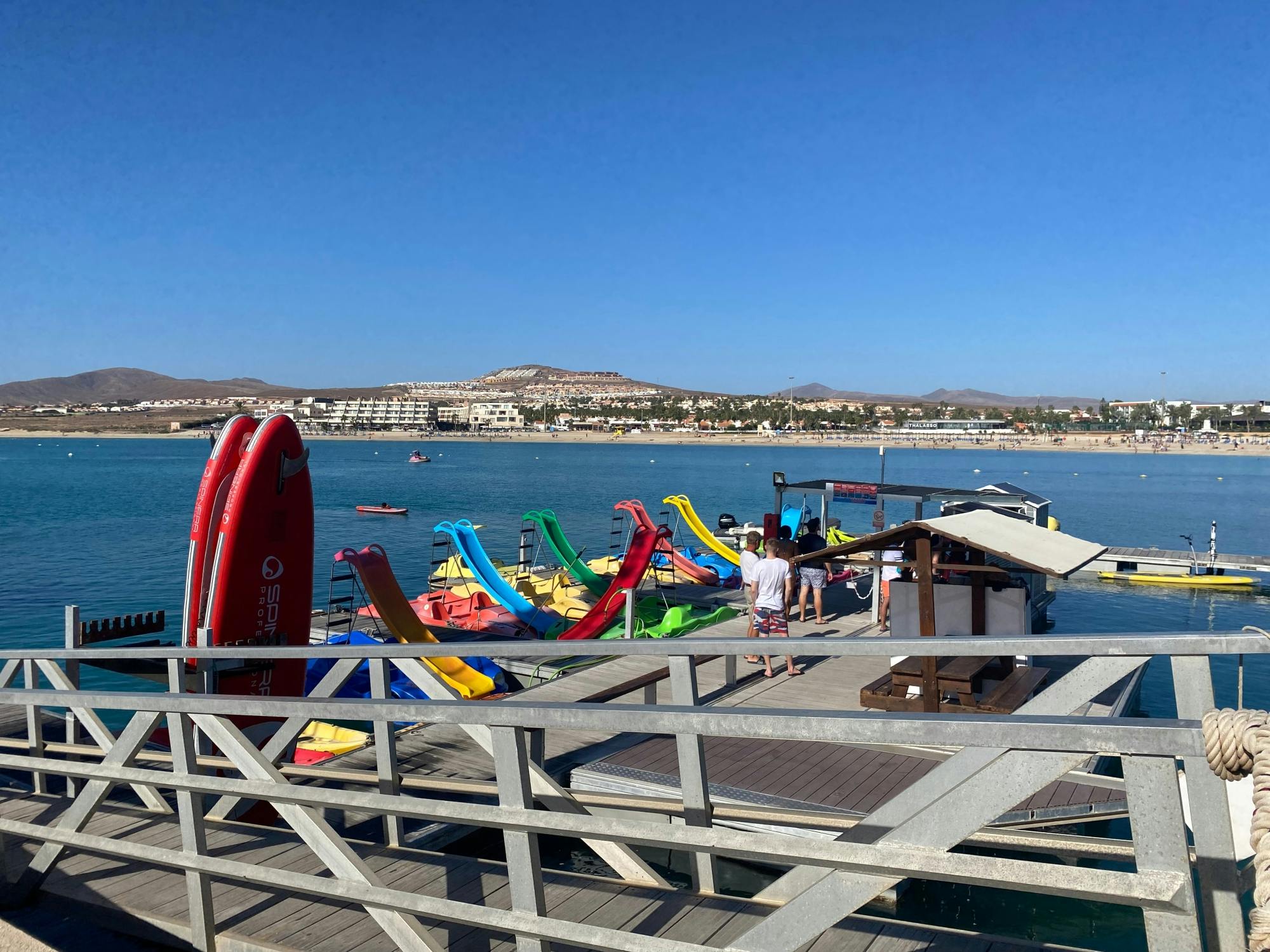 Pedalo with slide hire from Caleta de Fuste harbour - 30 minutes