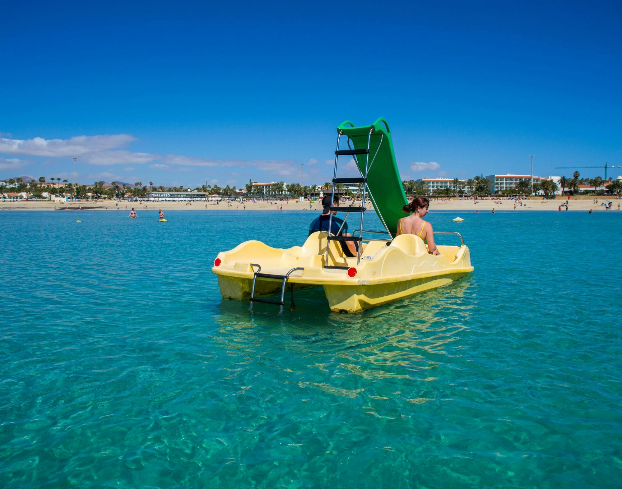 Pedalo with slide hire from Caleta de Fuste harbour - 30 minutes