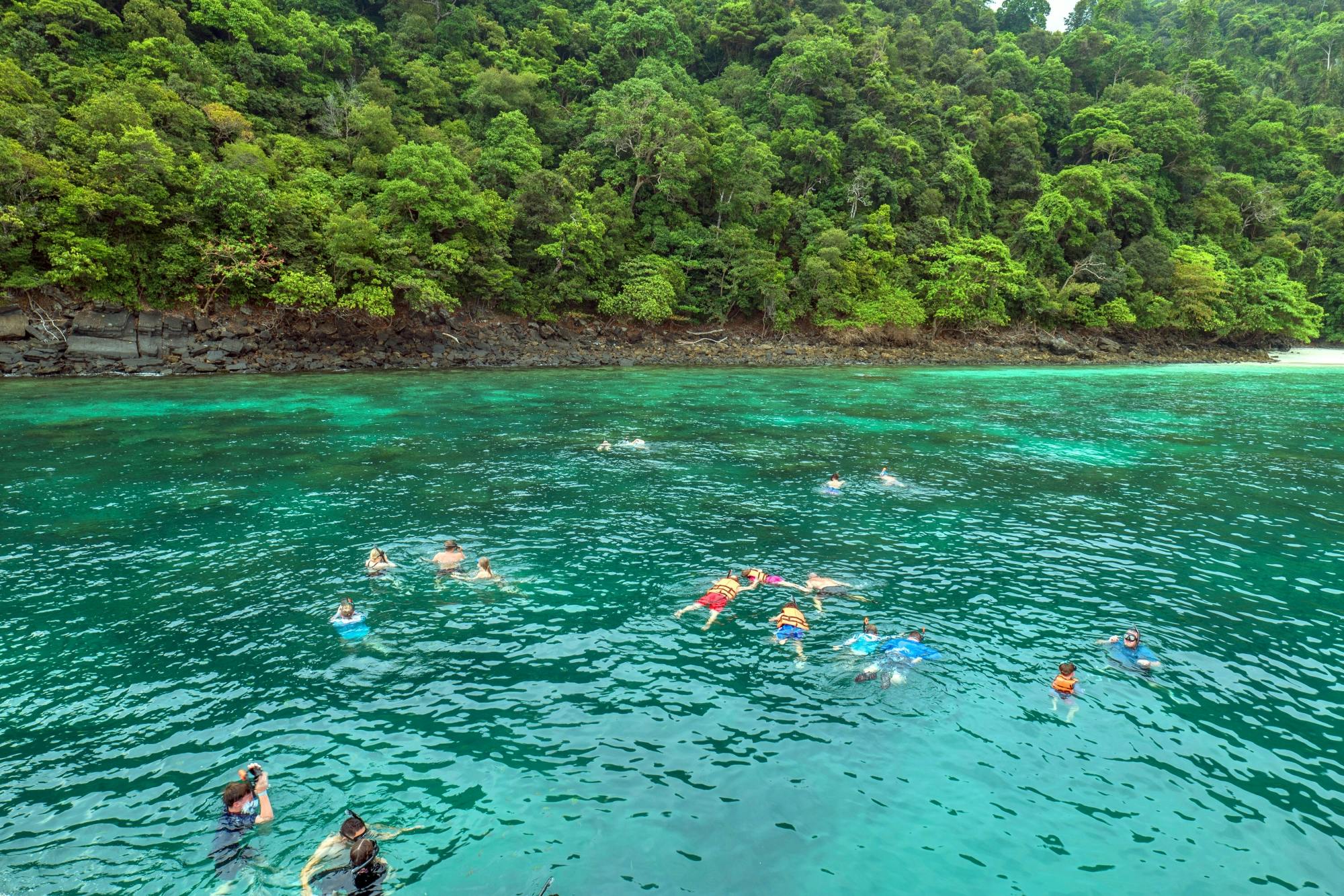 Full-day Phi Phi Islands tour with sunset by power catamaran from Phuket