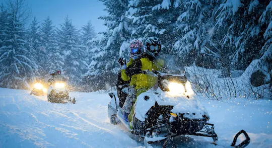 Snowmobile or quad tour and bonfire with transfer from Zakopane