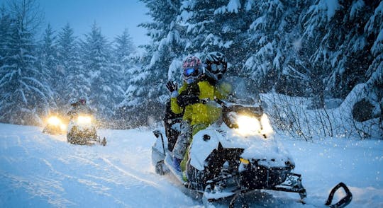 Snowmobile or quad tour and bonfire with transfer from Zakopane