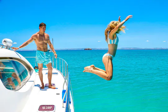 Balandra Beach catamaran cruise with lunch and open bar