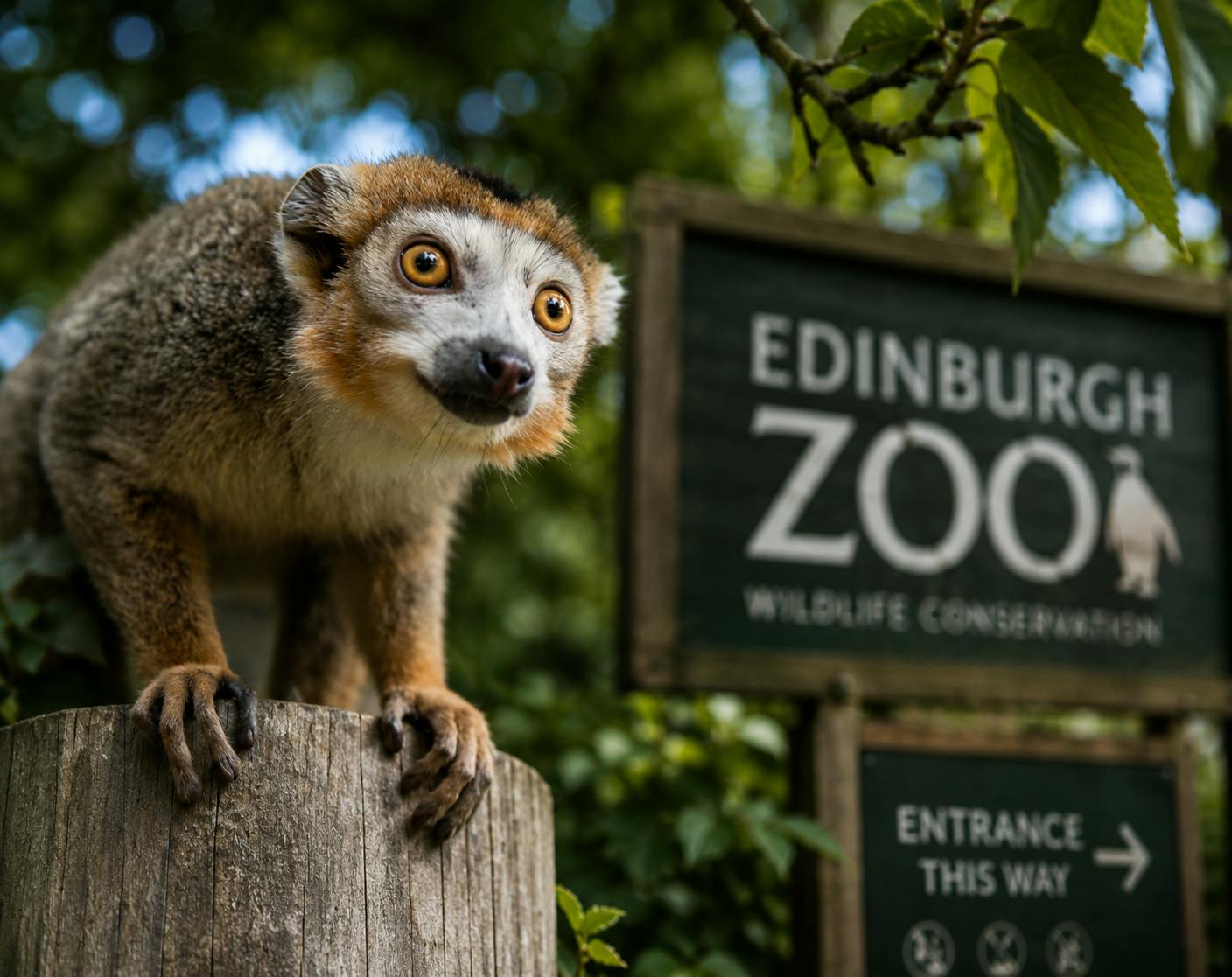 Eintrittskarte für den Zoo von Edinburgh inklusive eSIM