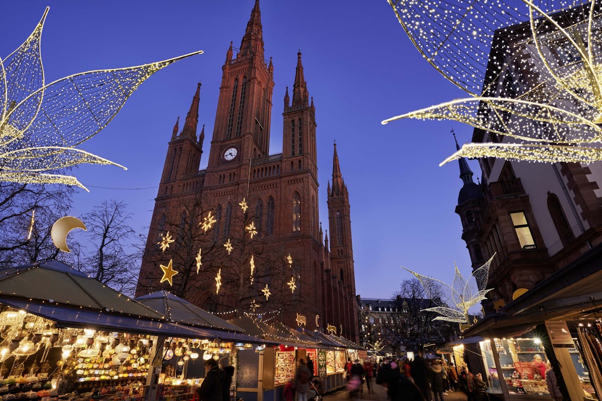 Kerstmarkt in Wiesbaden en rondleiding door de stad