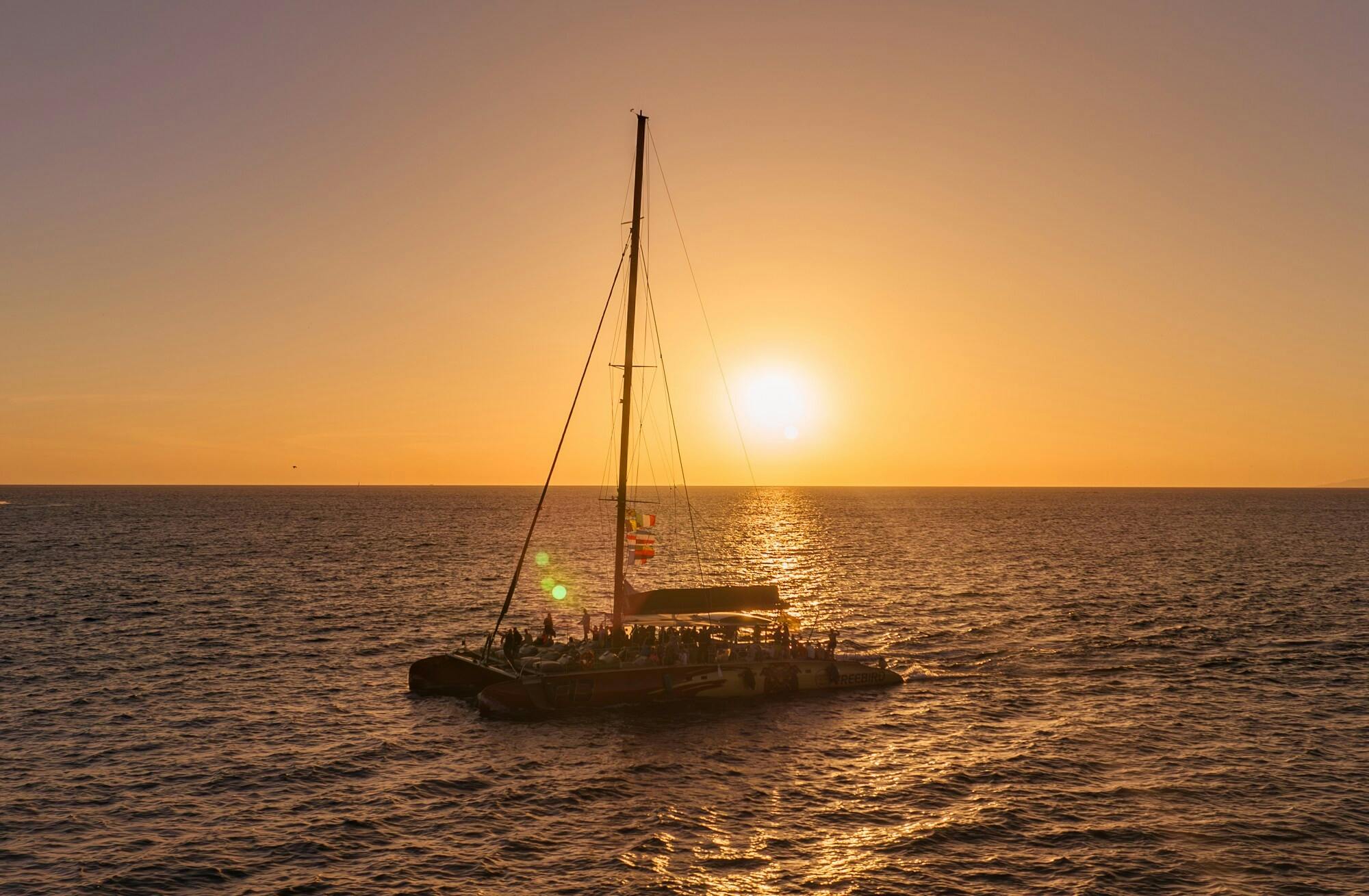 Solformørkelse og solnedgang med bådtur på Tenerife med transport