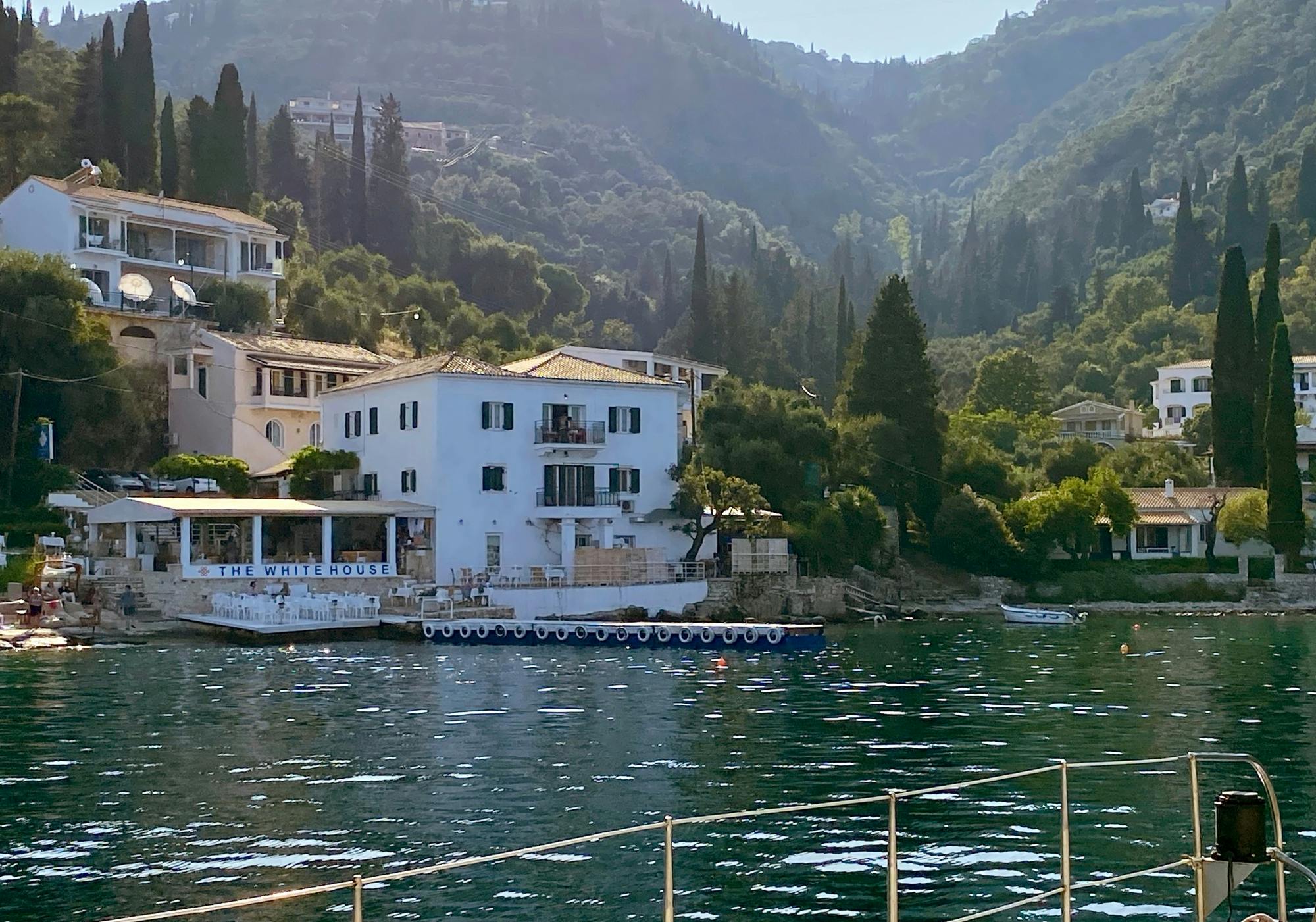 Corfu east coast catamaran cruise with drinks, snacks and optional transfers