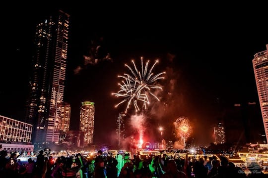 Bangkok New Year's Eve dinner cruise along the Chao Phraya River