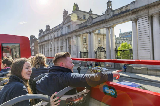 City Sightseeing hop-on hop-off bus tour with walking tour of Dublin