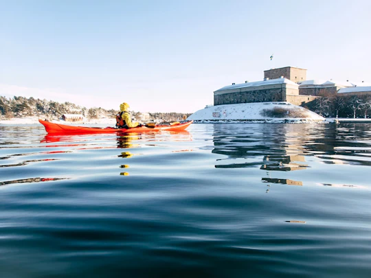 Stockholm Archipelago winter kayak tour with Swedish fika and sauna