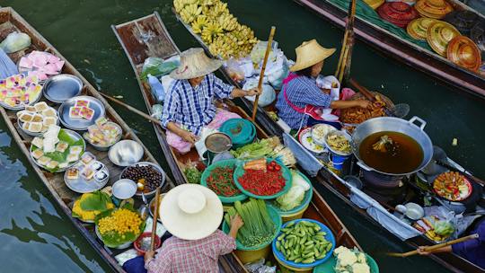 Visite combinée du marché flottant et du pont de la rivière Kwaï