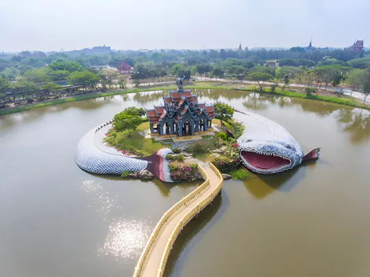 Biglietto per la città antica di Muang Boran con le riproduzioni dei siti storici thailandesi