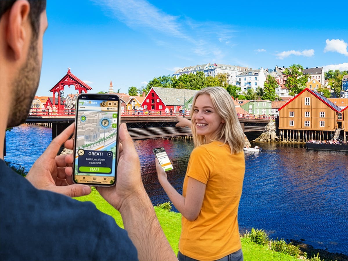 Caccia al tesoro digitale autoguidata a Trondheim