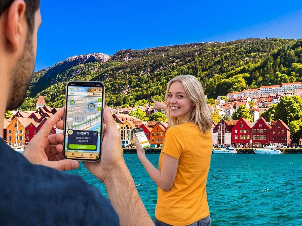 Caccia al tesoro digitale autoguidata a Bergen