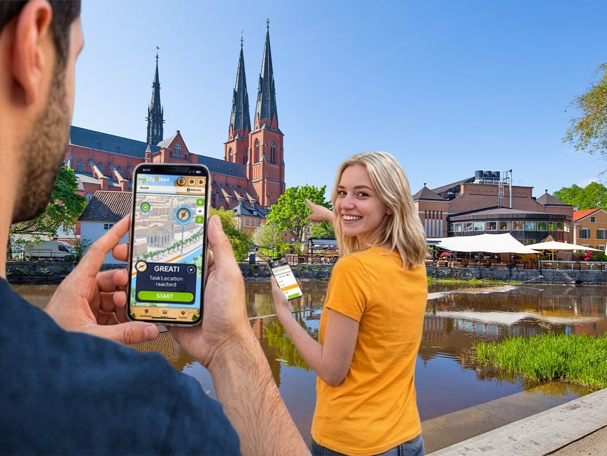 Búsqueda del tesoro digital autoguiada en Uppsala