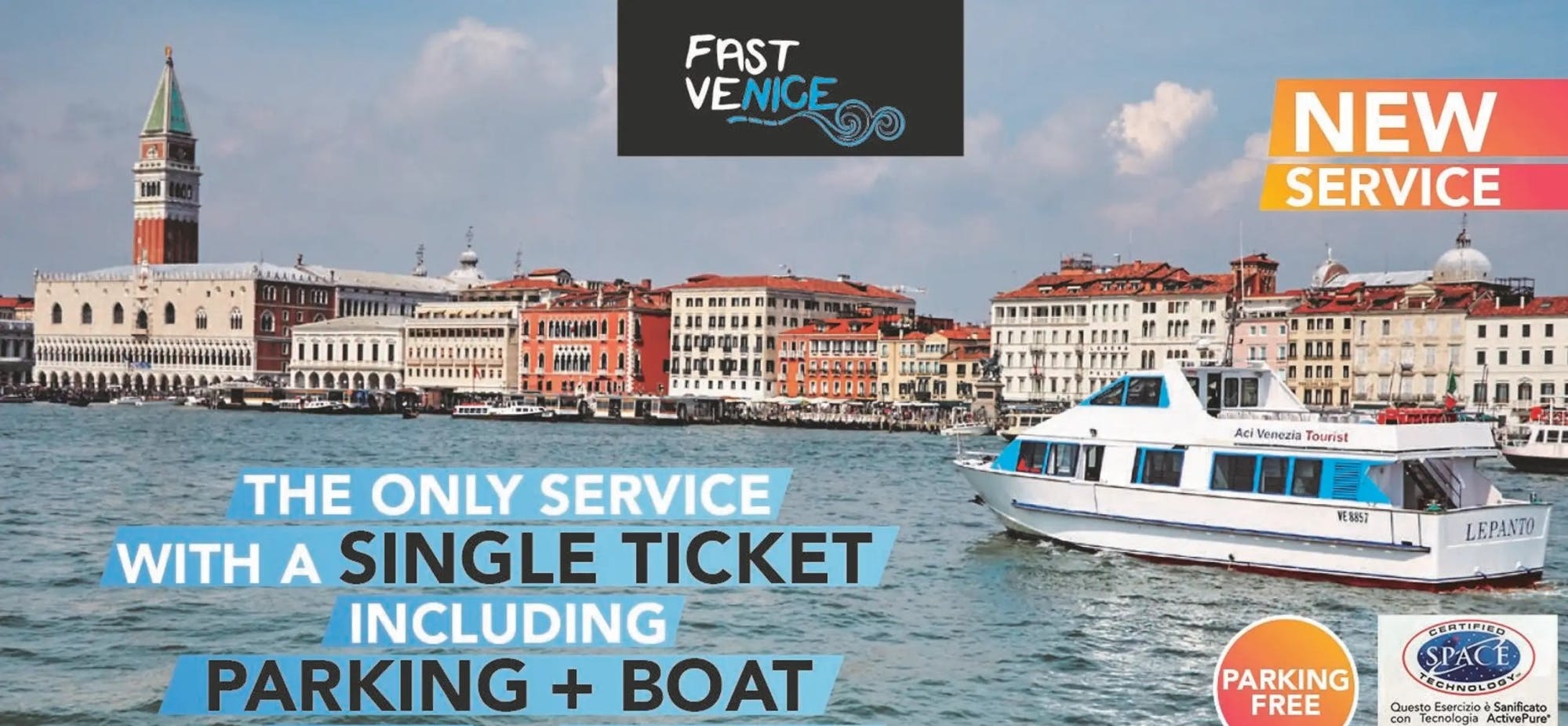 Bootstransfer (Hin- und Rückfahrt) nach Venedig inklusive Parkplatz ab Punta Sabbioni