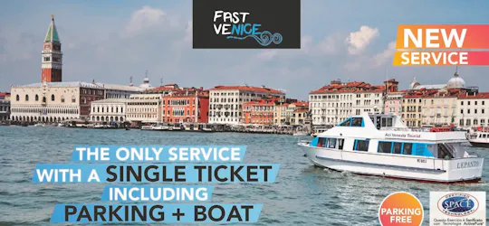 Retourtransfer per boot naar Venetië inclusief parkeergelegenheid vanaf Punta Sabbioni