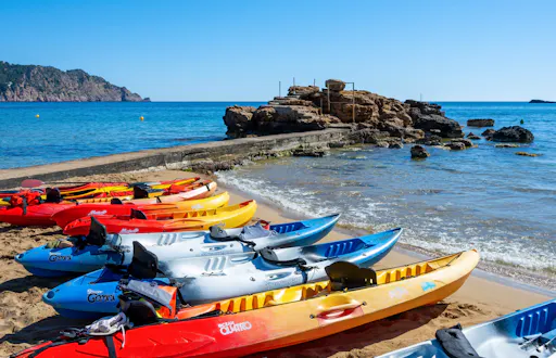 Kayak and snorkel trip from Ibiza’s Es Figueral Beach