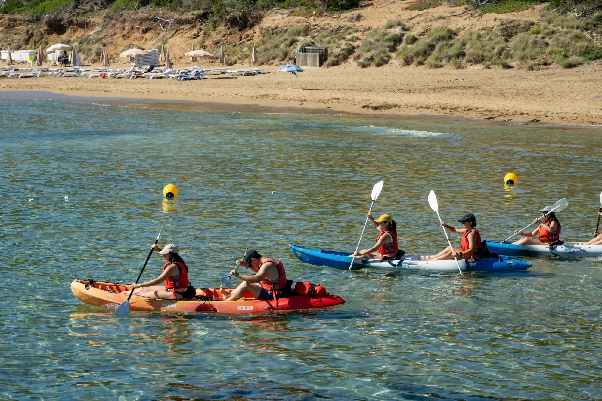 Kayak and snorkel trip from Ibiza’s Es Figueral Beach