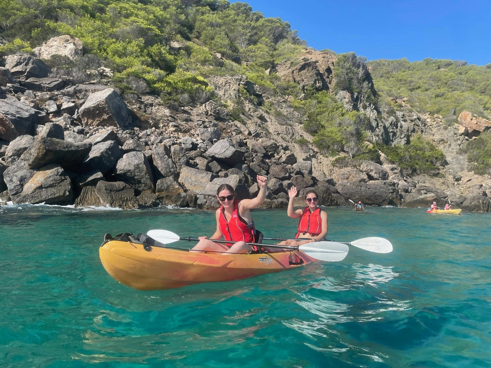 Kayak and snorkel trip from Ibiza’s Es Figueral Beach