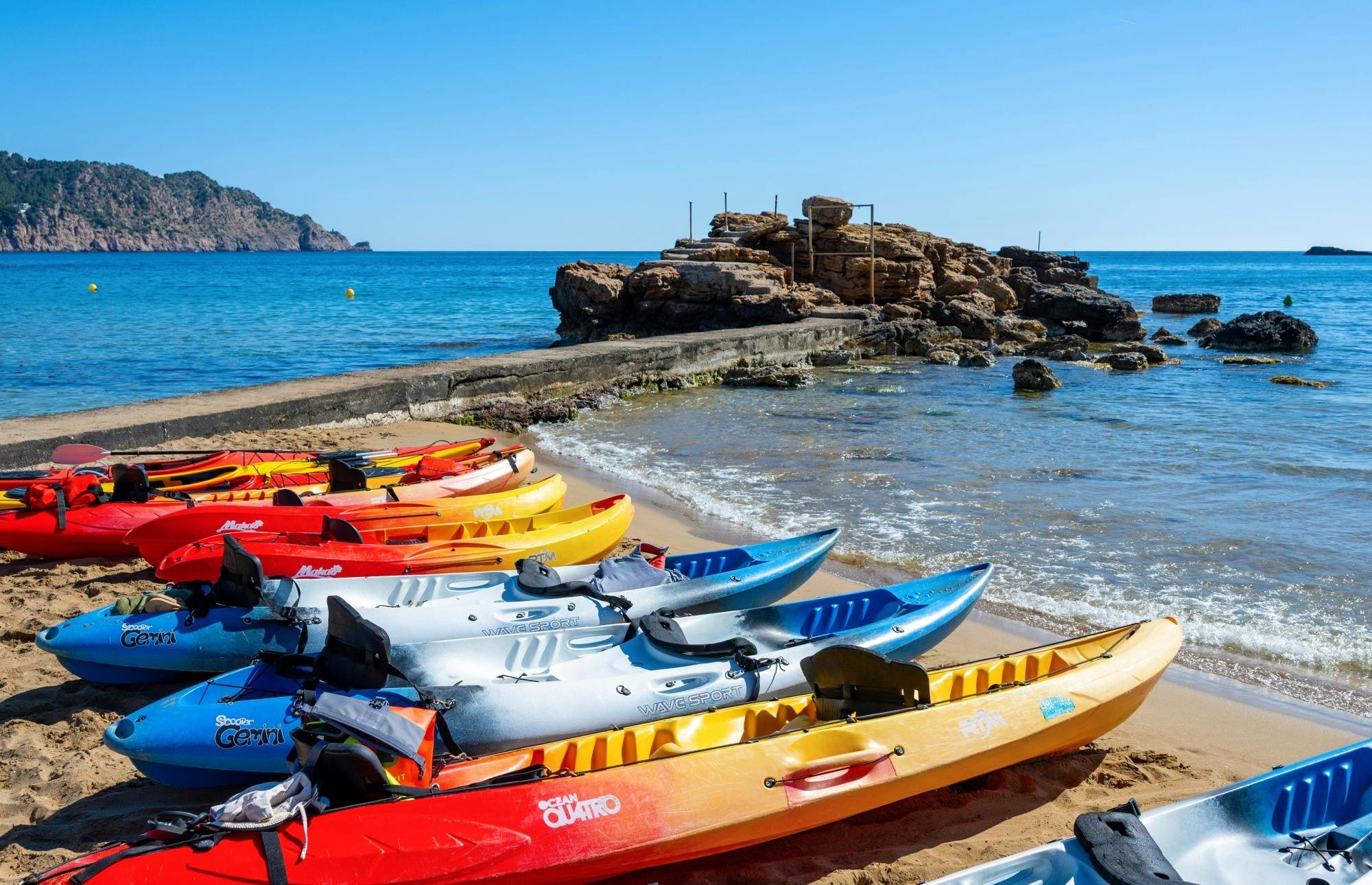 Kayak and snorkel trip from Ibiza’s Es Figueral Beach