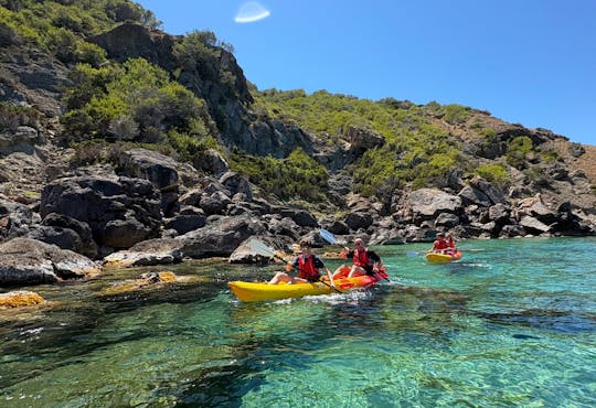 Kajak- en snorkeltrip uit Ibiza's strand Es Figueral