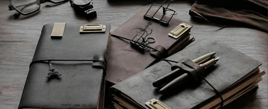 Leather notebook making workshop in Hanoi
