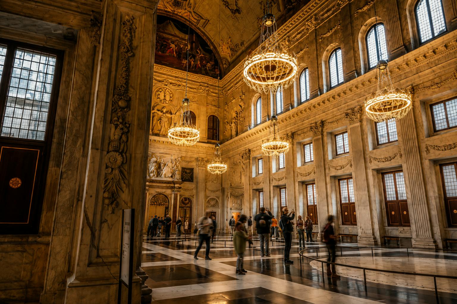 Toegangskaartje voor het Koninklijk Paleis in Amsterdam met audiogids en een eSIM van 1 GB