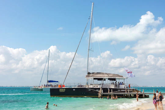 Catamaran cruise to Isla Mujeres with beach club visit and brunch
