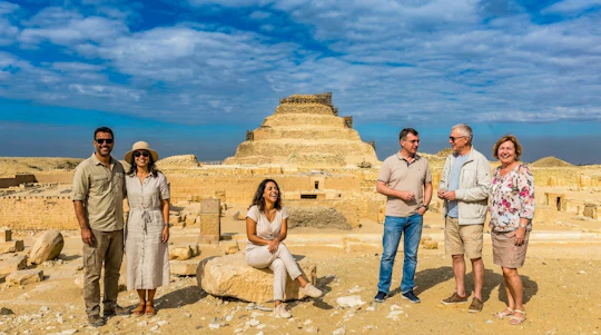Memphis and Saqqara private tour with home cooked lunch from Cairo