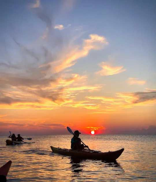 Ibiza sunset kayak tour in Portinatx