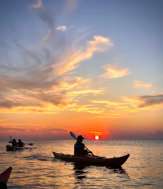 Ibiza sunset kayak tour in Portinatx