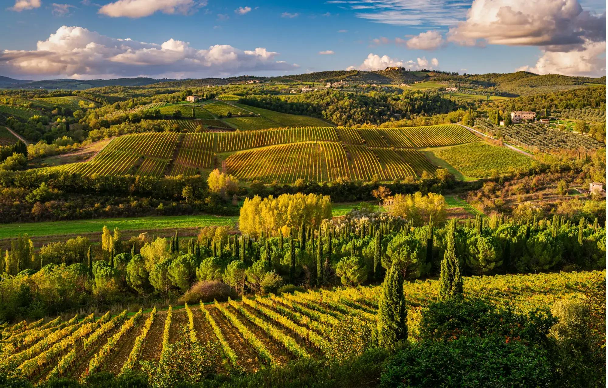 Siena e a região de Chianti a partir de Florença