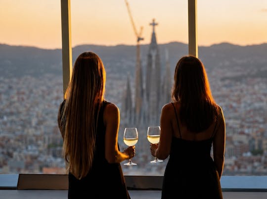 Wijnproeverij in de Mirador Torre Glòries met een 360°-uitzicht op Barcelona